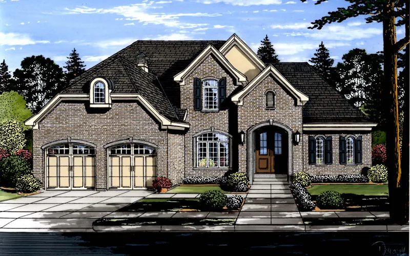 European House Plan Front of Home - Winslow Lane European Home 065D-0391 - Shop House Plans and More