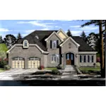 Country French House Plan Front of House 065D-0391