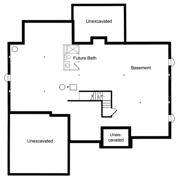 European House Plan Lower Level Floor - Winslow Lane European Home 065D-0391 - Shop House Plans and More