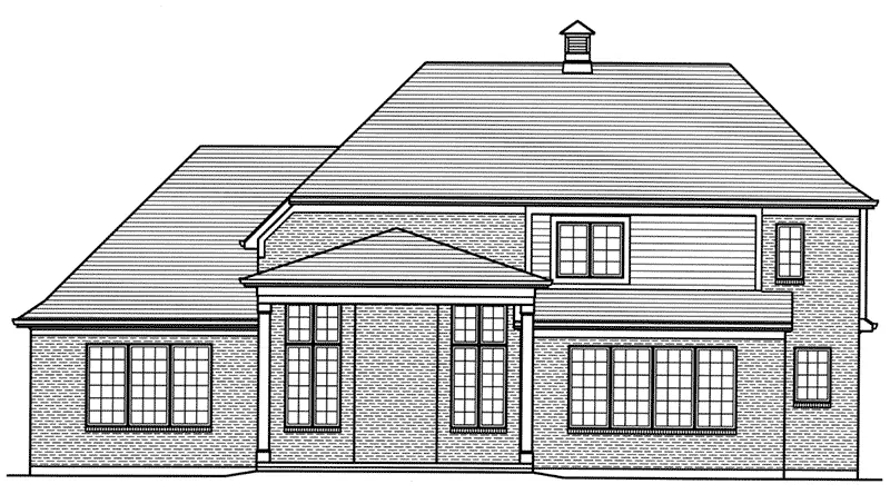 Traditional House Plan Rear Elevation - Winslow Lane European Home 065D-0391 - Shop House Plans and More