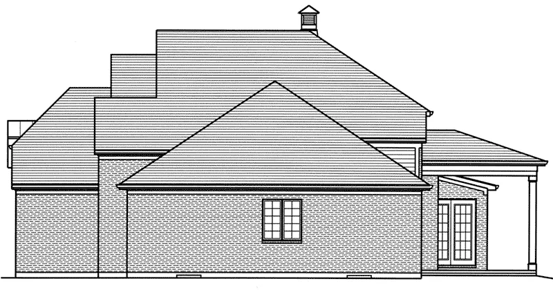 Traditional House Plan Right Elevation - Winslow Lane European Home 065D-0391 - Shop House Plans and More
