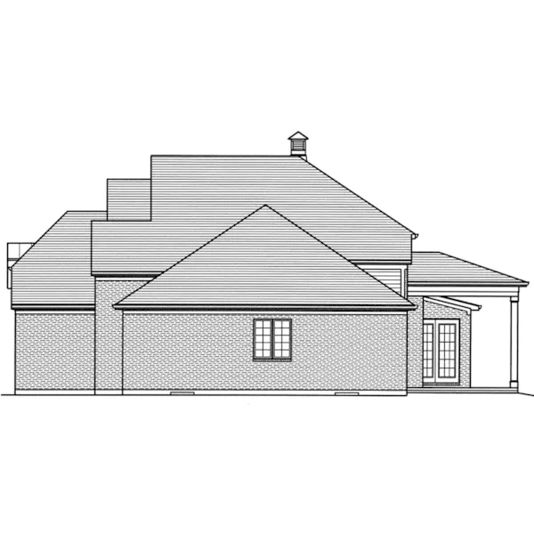 European House Plan Right Elevation - Winslow Lane European Home 065D-0391 - Shop House Plans and More