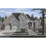 European House Plan Front of House 065D-0392