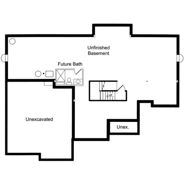 European House Plan Lower Level Floor - Meadford Traditional Home 065D-0392 - Shop House Plans and More