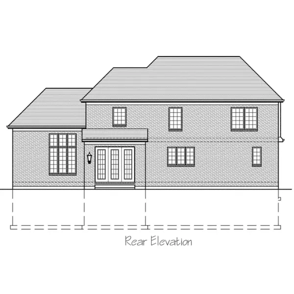 European House Plan Rear Elevation - Meadford Traditional Home 065D-0392 - Shop House Plans and More