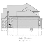 European House Plan Right Elevation - Meadford Traditional Home 065D-0392 - Shop House Plans and More