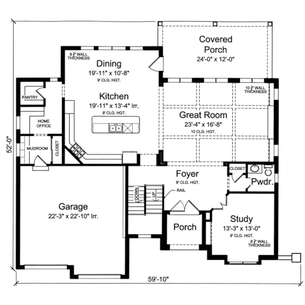 Neoclassical House Plan First Floor - Foxborough European Home 065D-0393 - Search House Plans and More