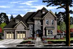 Neoclassical House Plan Front of Home - Foxborough European Home 065D-0393 - Search House Plans and More