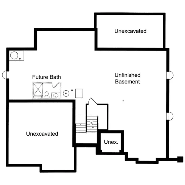 Neoclassical House Plan Lower Level Floor - Foxborough European Home 065D-0393 - Search House Plans and More