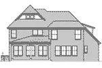 Neoclassical House Plan Rear Elevation - Foxborough European Home 065D-0393 - Search House Plans and More
