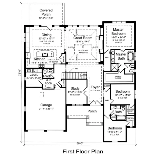 Rustic House Plan First Floor - Provence Manor Luxury Home 065D-0394 - Shop House Plans and More