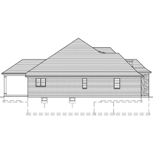 Rustic House Plan Left Elevation - Provence Manor Luxury Home 065D-0394 - Shop House Plans and More