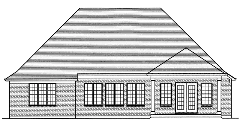 Country French House Plan Rear Elevation - Provence Manor Luxury Home 065D-0394 - Shop House Plans and More