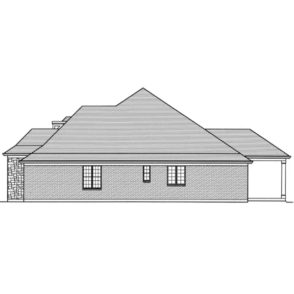 Rustic House Plan Right Elevation - Provence Manor Luxury Home 065D-0394 - Shop House Plans and More