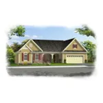 Ranch House Plan Front of House 065D-0395