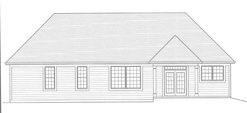 Ranch House Plan Rear Elevation - Sadie Traditional Ranch Home 065D-0395 - Shop House Plans and More
