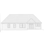 Traditional House Plan Rear Elevation - Sadie Traditional Ranch Home 065D-0395 - Shop House Plans and More