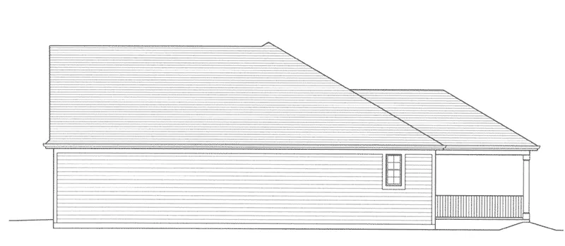 Ranch House Plan Right Elevation - Sadie Traditional Ranch Home 065D-0395 - Shop House Plans and More