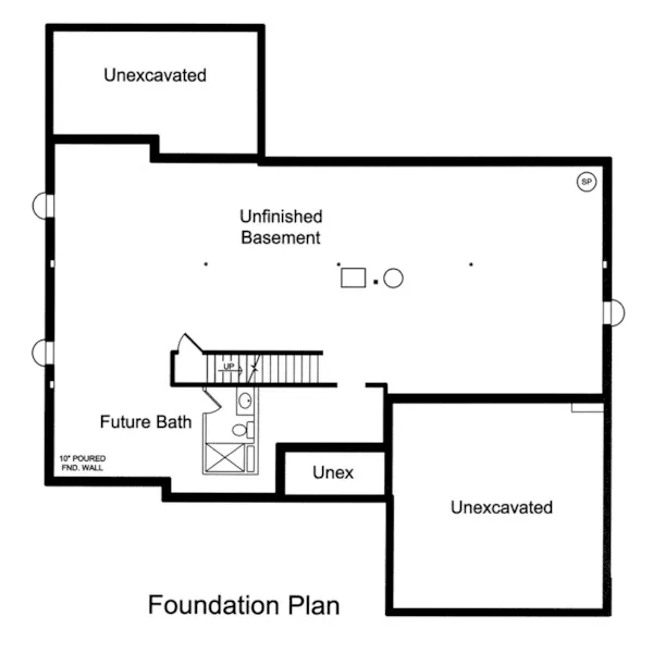 Craftsman House Plan Basement Floor - Weldon Craftsman Ranch Home 065D-0398 - Shop House Plans and More