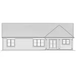 Craftsman House Plan Rear Elevation - Weldon Craftsman Ranch Home 065D-0398 - Shop House Plans and More