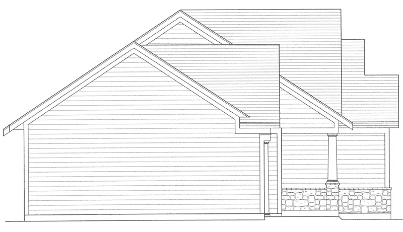 Country House Plan Left Elevation - Watson Way Rustic Ranch Home 065D-0399 - Shop House Plans and More