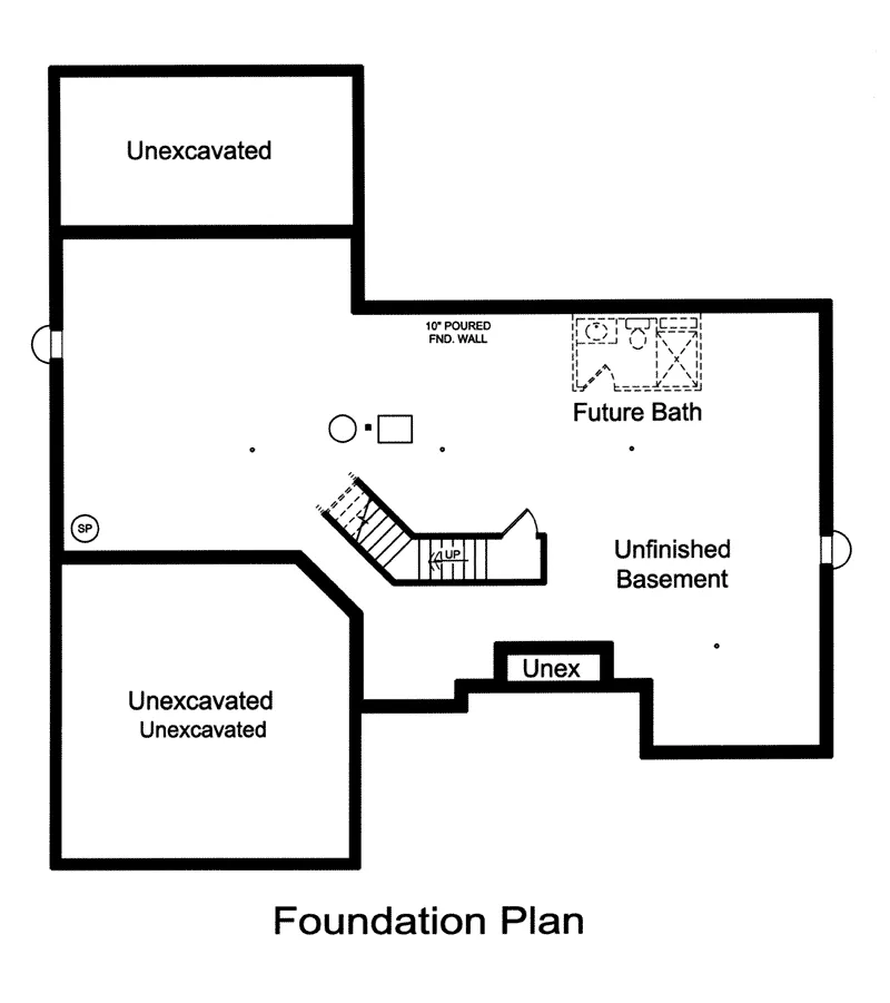 Neoclassical House Plan Basement Floor - 065D-0400 - Shop House Plans and More