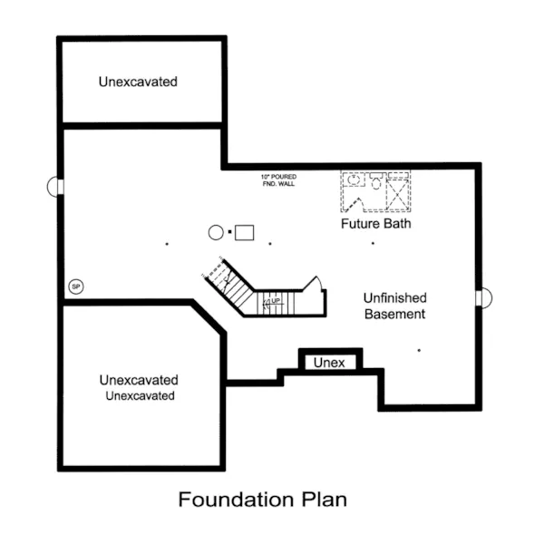 Neoclassical House Plan Basement Floor - Lanoire Traditional Home 065D-0400 - Shop House Plans and More