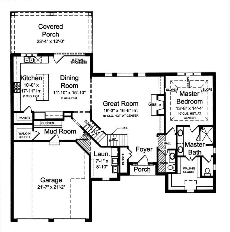 Neoclassical House Plan First Floor - 065D-0400 - Shop House Plans and More