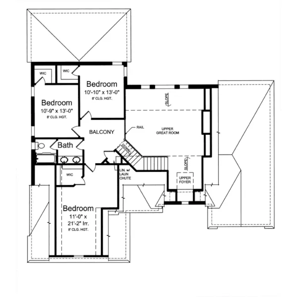 Neoclassical House Plan Second Floor - Lanoire Traditional Home 065D-0400 - Shop House Plans and More