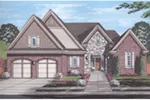European House Plan Front of Home - 065D-0400 - Shop House Plans and More