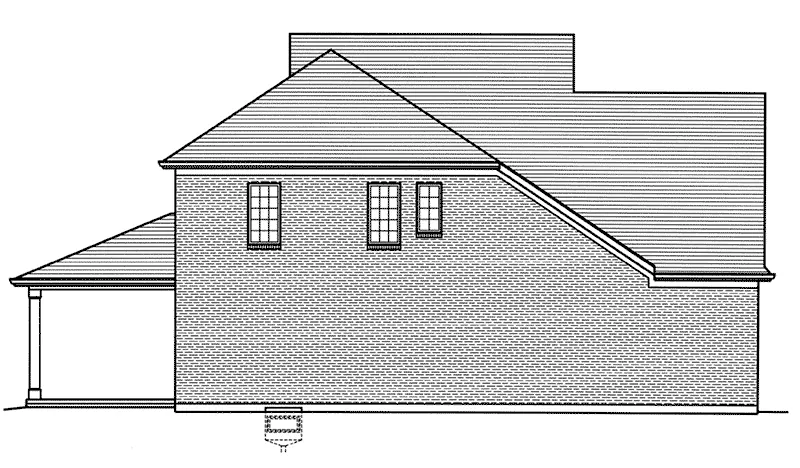Neoclassical House Plan Left Elevation - 065D-0400 - Shop House Plans and More