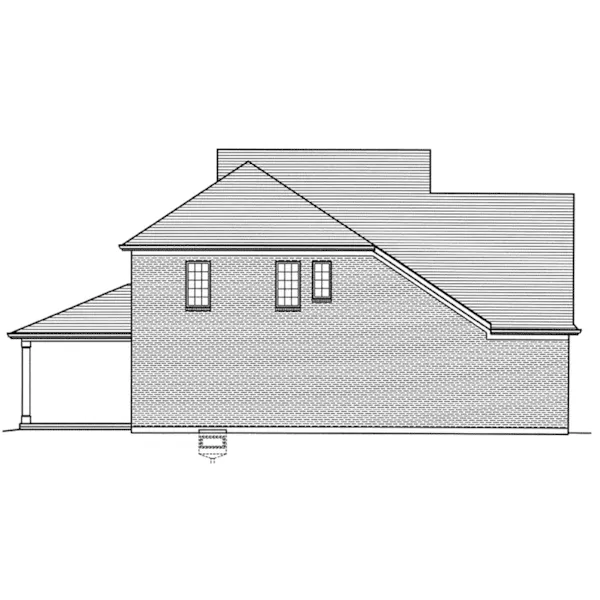 Neoclassical House Plan Left Elevation - Lanoire Traditional Home 065D-0400 - Shop House Plans and More