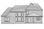 European House Plan Rear Elevation - 065D-0400 - Shop House Plans and More