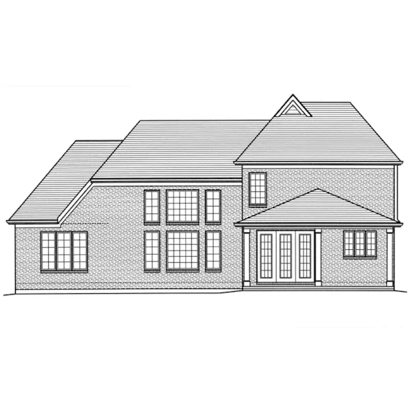 Neoclassical House Plan Rear Elevation - Lanoire Traditional Home 065D-0400 - Shop House Plans and More