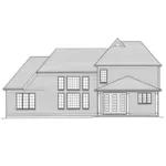 Neoclassical House Plan Rear Elevation - Lanoire Traditional Home 065D-0400 - Shop House Plans and More