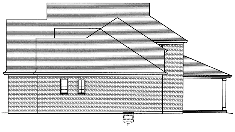 European House Plan Right Elevation - 065D-0400 - Shop House Plans and More