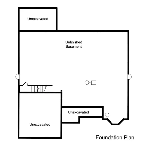 European House Plan Basement Floor - Milburn Traditional Ranch Home 065D-0401 - Shop House Plans and More