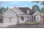 European House Plan Front of Home - 065D-0401 - Shop House Plans and More