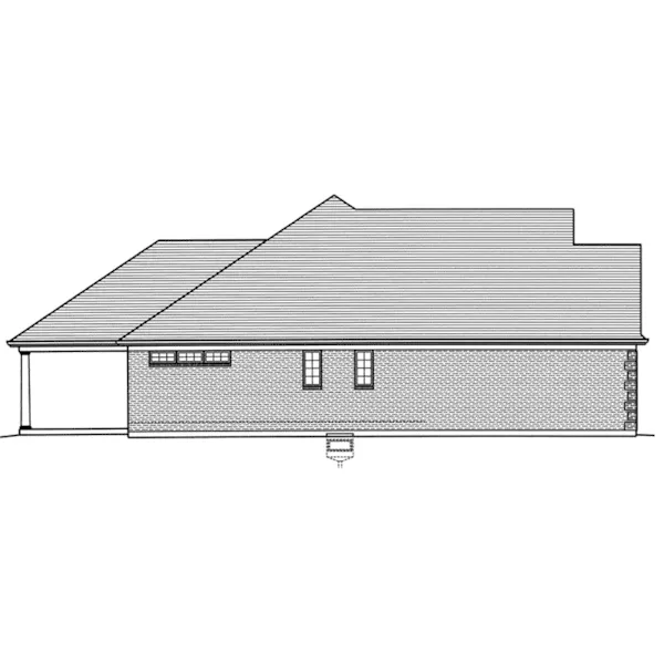 European House Plan Left Elevation - Milburn Traditional Ranch Home 065D-0401 - Shop House Plans and More