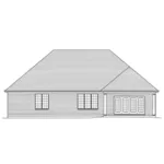 European House Plan Rear Elevation - Milburn Traditional Ranch Home 065D-0401 - Shop House Plans and More