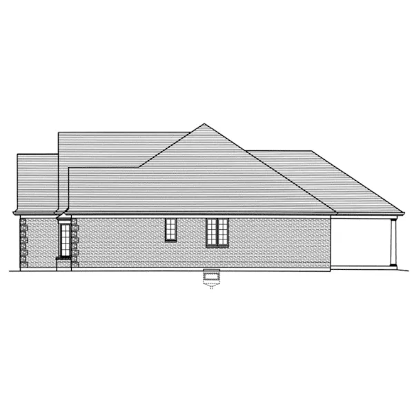 European House Plan Right Elevation - Milburn Traditional Ranch Home 065D-0401 - Shop House Plans and More