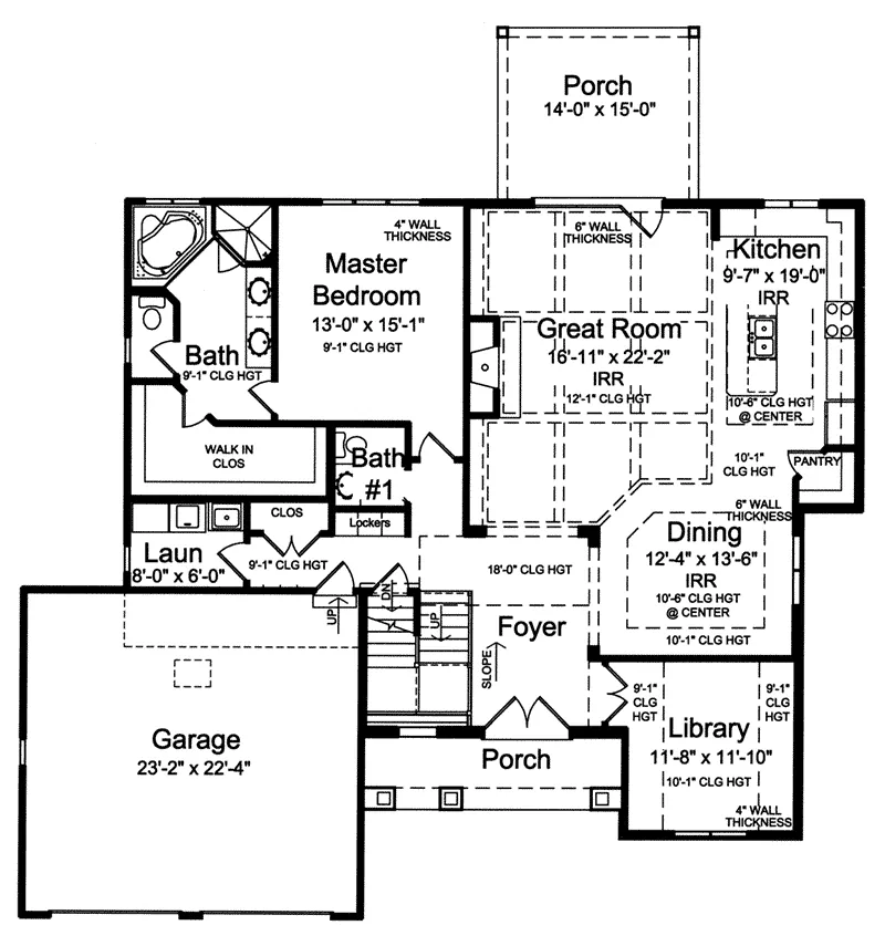 Traditional House Plan First Floor - 065D-0402 - Shop House Plans and More