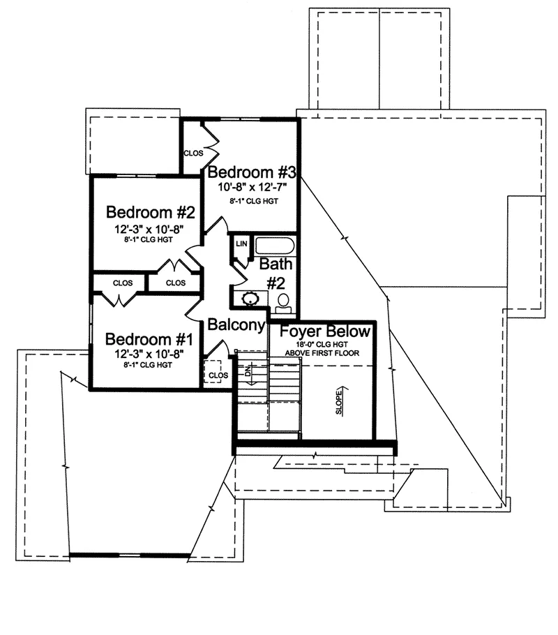 Traditional House Plan Second Floor - 065D-0402 - Shop House Plans and More
