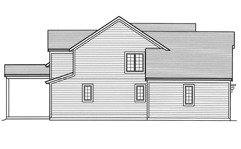 Traditional House Plan Left Elevation - 065D-0402 - Shop House Plans and More