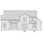 Country French House Plan Rear Elevation - Mount Holly Craftsman Home 065D-0402 - Shop House Plans and More