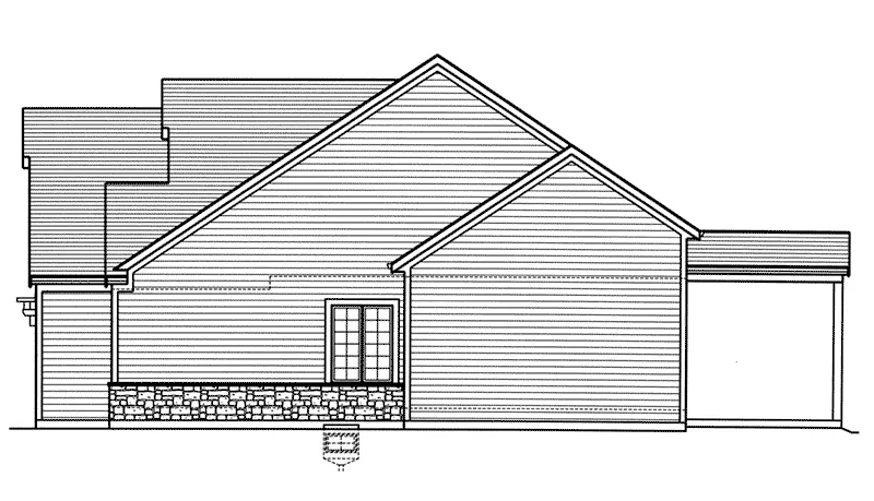 Traditional House Plan Right Elevation - 065D-0402 - Shop House Plans and More