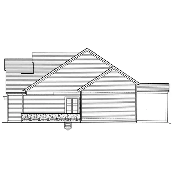 Country French House Plan Right Elevation - Mount Holly Craftsman Home 065D-0402 - Shop House Plans and More