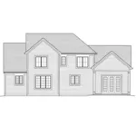 Arts & Crafts House Plan Rear Elevation - Clear View Traditional Home 065D-0403 - Shop House Plans and More