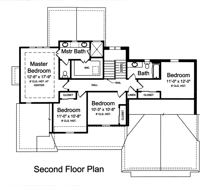 Bungalow House Plan Second Floor - Wheatley Farm Craftsman Home 065D-0404 - Shop House Plans and More