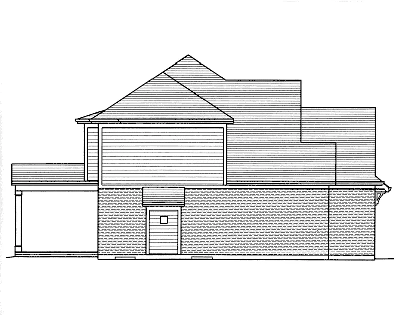 Bungalow House Plan Left Elevation - Wheatley Farm Craftsman Home 065D-0404 - Shop House Plans and More